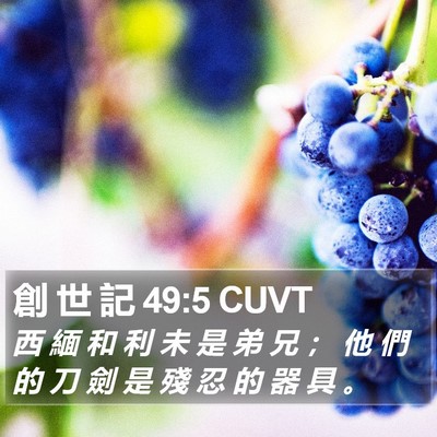創 世 記 49:5 CUVT Bible Verse Image
