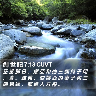創 世 記 7:13 CUVT Bible Verse Image