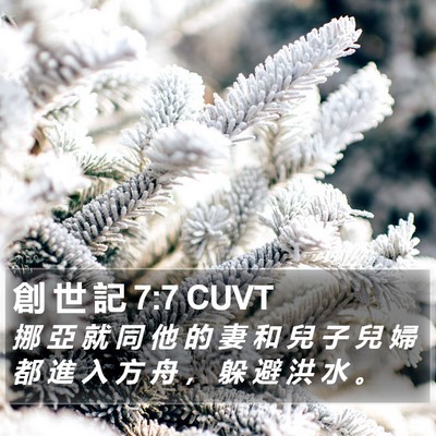 創 世 記 7:7 CUVT Bible Verse Image