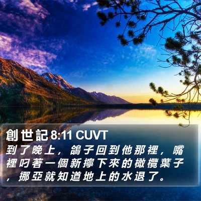 創 世 記 8:11 CUVT Bible Verse Image