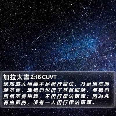 加 拉 太 書 2:16 CUVT Bible Verse Image