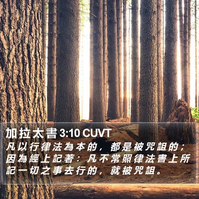 加 拉 太 書 3:10 CUVT Bible Verse Image