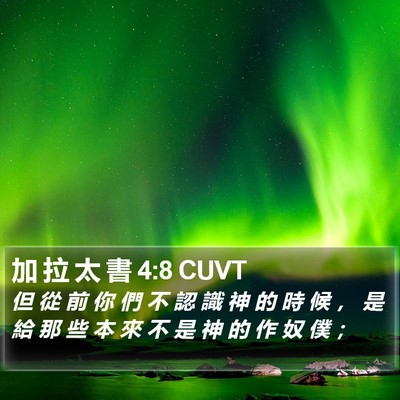 加 拉 太 書 4:8 CUVT Bible Verse Image