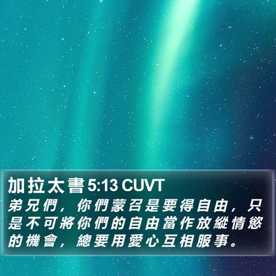 加 拉 太 書 5:13 CUVT Bible Verse Image