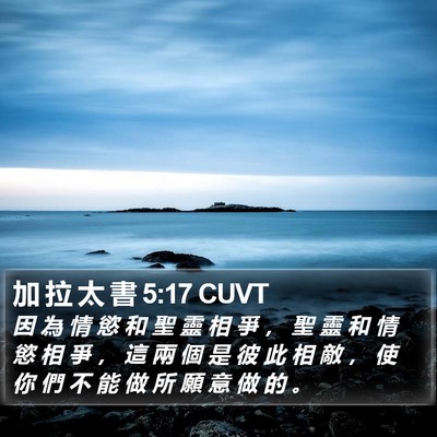 加 拉 太 書 5:17 CUVT Bible Verse Image