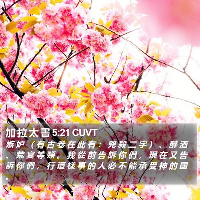 加 拉 太 書 5:21 CUVT Bible Verse Image