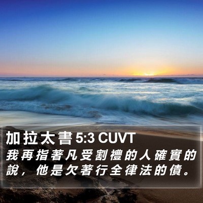 加 拉 太 書 5:3 CUVT Bible Verse Image