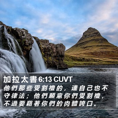 加 拉 太 書 6:13 CUVT Bible Verse Image