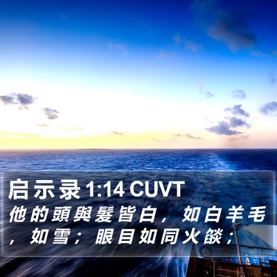 启 示 录 1:14 CUVT Bible Verse Image