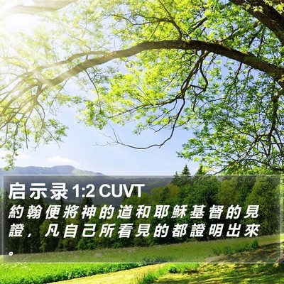 启 示 录 1:2 CUVT Bible Verse Image