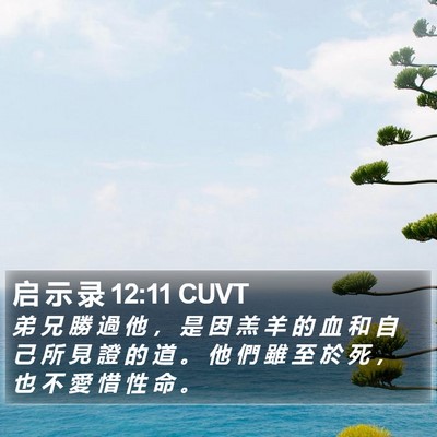 启 示 录 12:11 CUVT Bible Verse Image