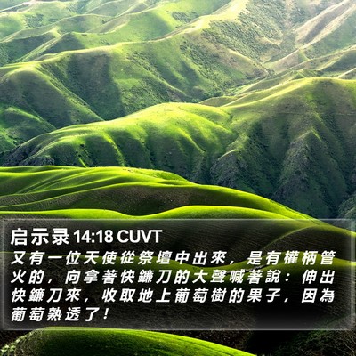 启 示 录 14:18 CUVT Bible Verse Image