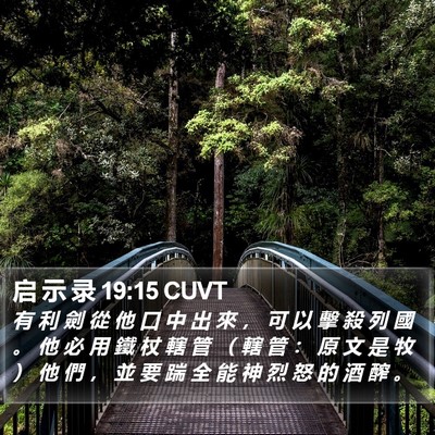 启 示 录 19:15 CUVT Bible Verse Image