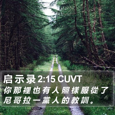 启 示 录 2:15 CUVT Bible Verse Image