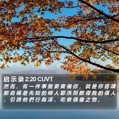 启 示 录 2:20 CUVT Bible Verse Image