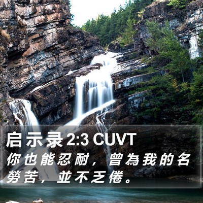 启 示 录 2:3 CUVT Bible Verse Image