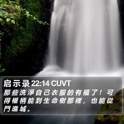 启 示 录 22:14 CUVT Bible Verse Image