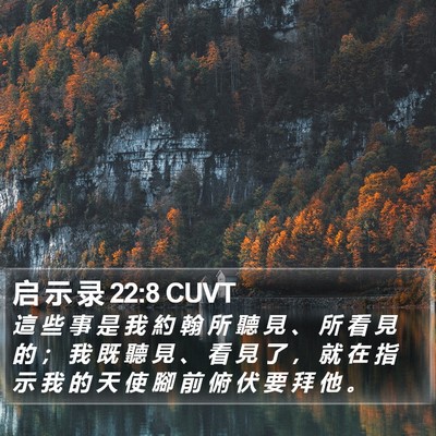 启 示 录 22:8 CUVT Bible Verse Image