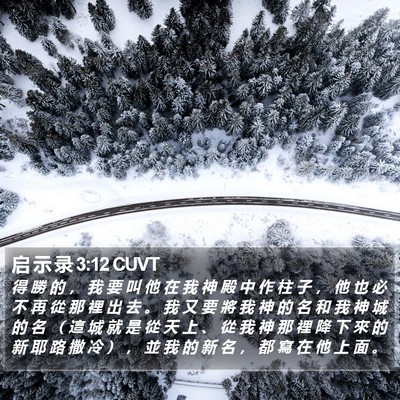 启 示 录 3:12 CUVT Bible Verse Image
