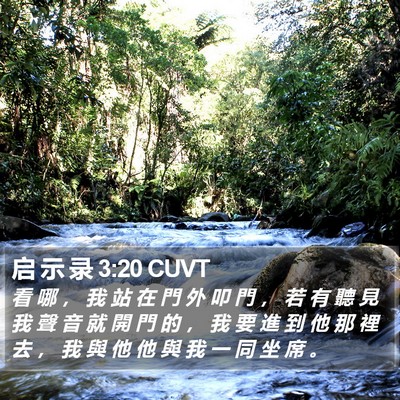启 示 录 3:20 CUVT Bible Verse Image