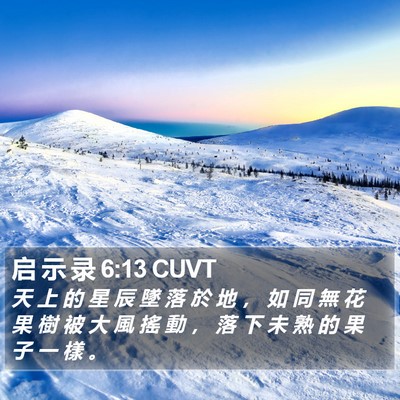 启 示 录 6:13 CUVT Bible Verse Image