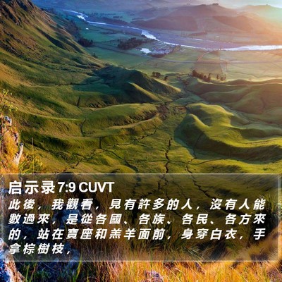 启 示 录 7:9 CUVT Bible Verse Image
