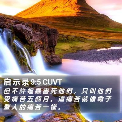 启 示 录 9:5 CUVT Bible Verse Image