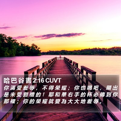 哈 巴 谷 書 2:16 CUVT Bible Verse Image