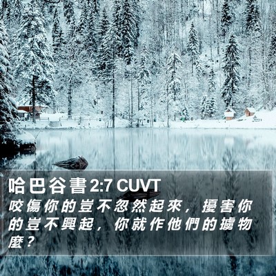 哈 巴 谷 書 2:7 CUVT Bible Verse Image