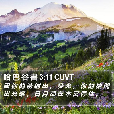 哈 巴 谷 書 3:11 CUVT Bible Verse Image
