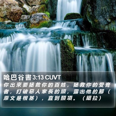 哈 巴 谷 書 3:13 CUVT Bible Verse Image