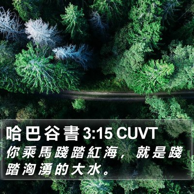 哈 巴 谷 書 3:15 CUVT Bible Verse Image