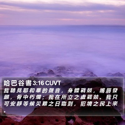哈 巴 谷 書 3:16 CUVT Bible Verse Image