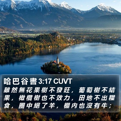 哈 巴 谷 書 3:17 CUVT Bible Verse Image