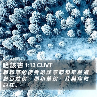 哈 該 書 1:13 CUVT Bible Verse Image