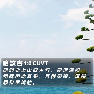 哈 該 書 1:8 CUVT Bible Verse Image