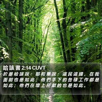 哈 該 書 2:14 CUVT Bible Verse Image