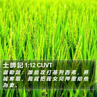 士 師 記 1:12 CUVT Bible Verse Image