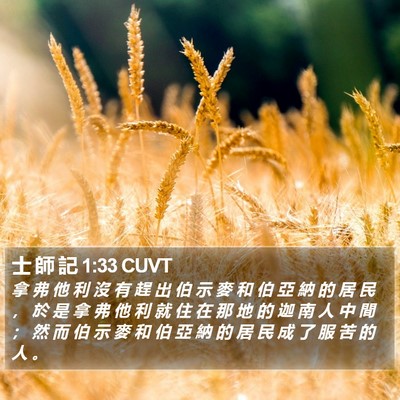 士 師 記 1:33 CUVT Bible Verse Image