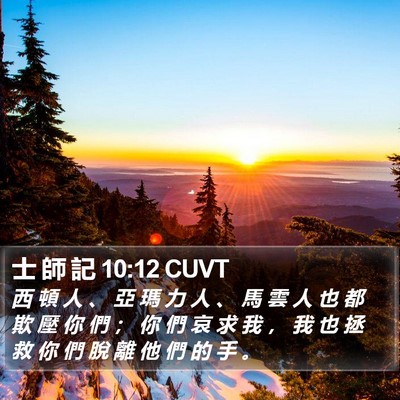士 師 記 10:12 CUVT Bible Verse Image