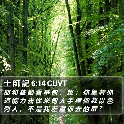 士 師 記 6:14 CUVT Bible Verse Image