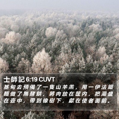 士 師 記 6:19 CUVT Bible Verse Image