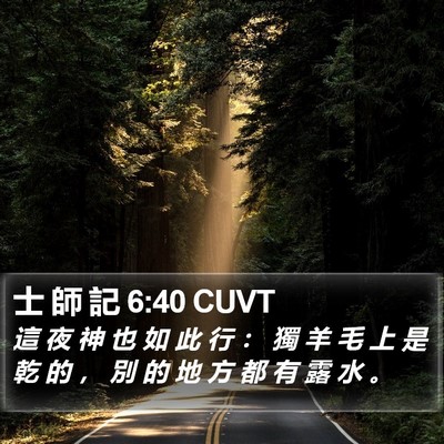 士 師 記 6:40 CUVT Bible Verse Image