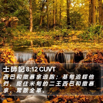 士 師 記 8:12 CUVT Bible Verse Image