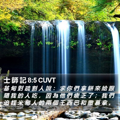 士 師 記 8:5 CUVT Bible Verse Image