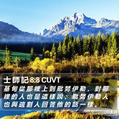 士 師 記 8:8 CUVT Bible Verse Image