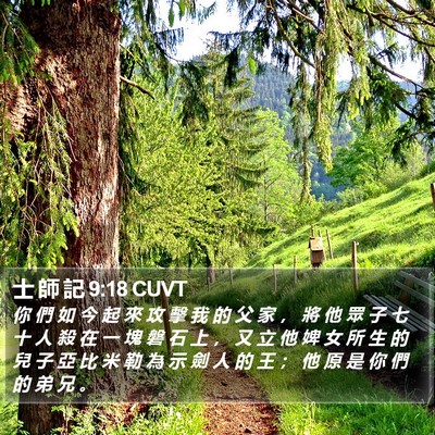 士 師 記 9:18 CUVT Bible Verse Image