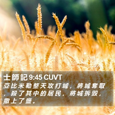 士 師 記 9:45 CUVT Bible Verse Image