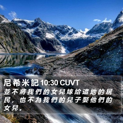 尼 希 米 記 10:30 CUVT Bible Verse Image