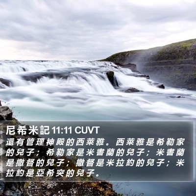 尼 希 米 記 11:11 CUVT Bible Verse Image